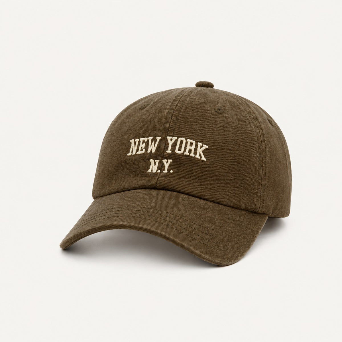 The Rue New York Cap in Olive, alternate view.
