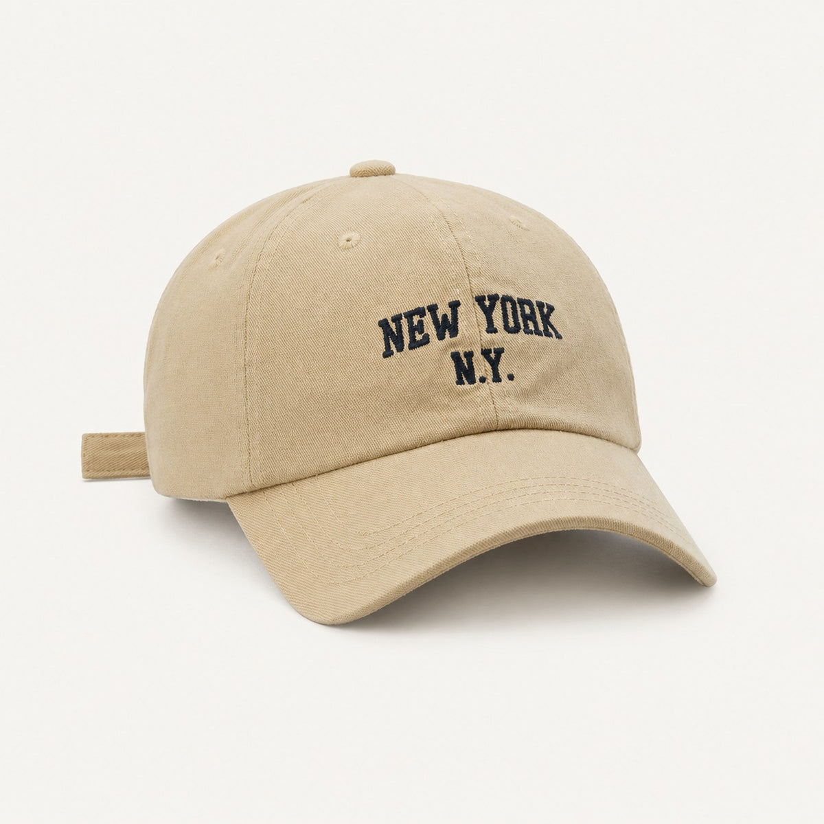 The Rue New York Cap in Sand, alternate view.