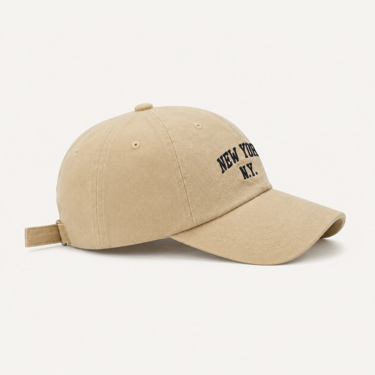 The Rue New York Cap in Sand, alternate view.