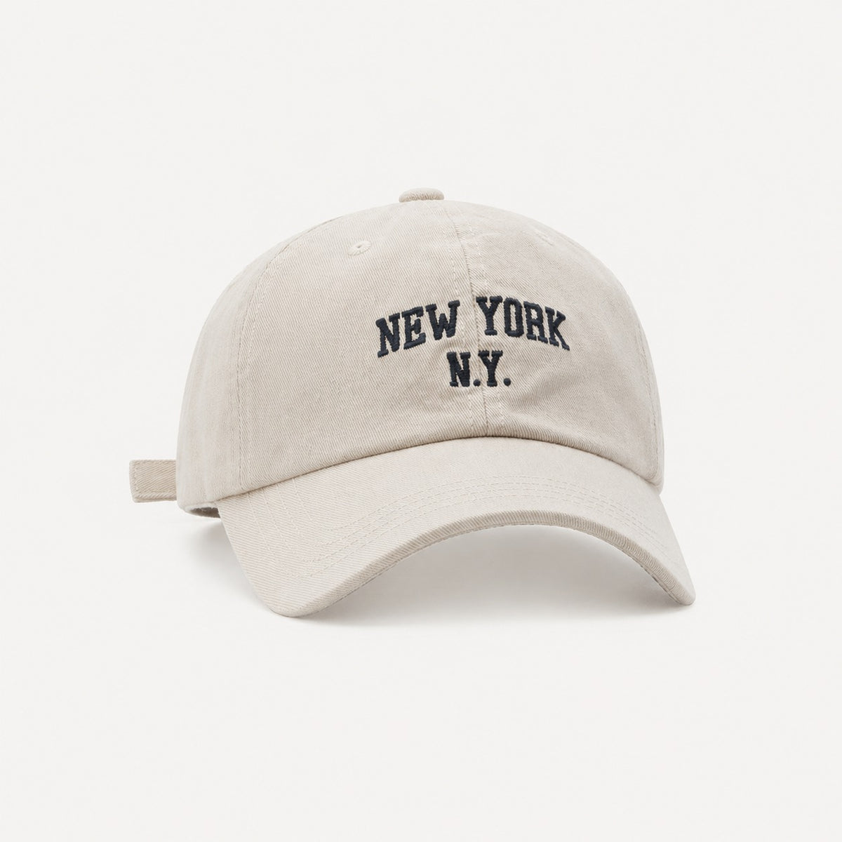 The Rue New York Cap in Bone, alternate view.