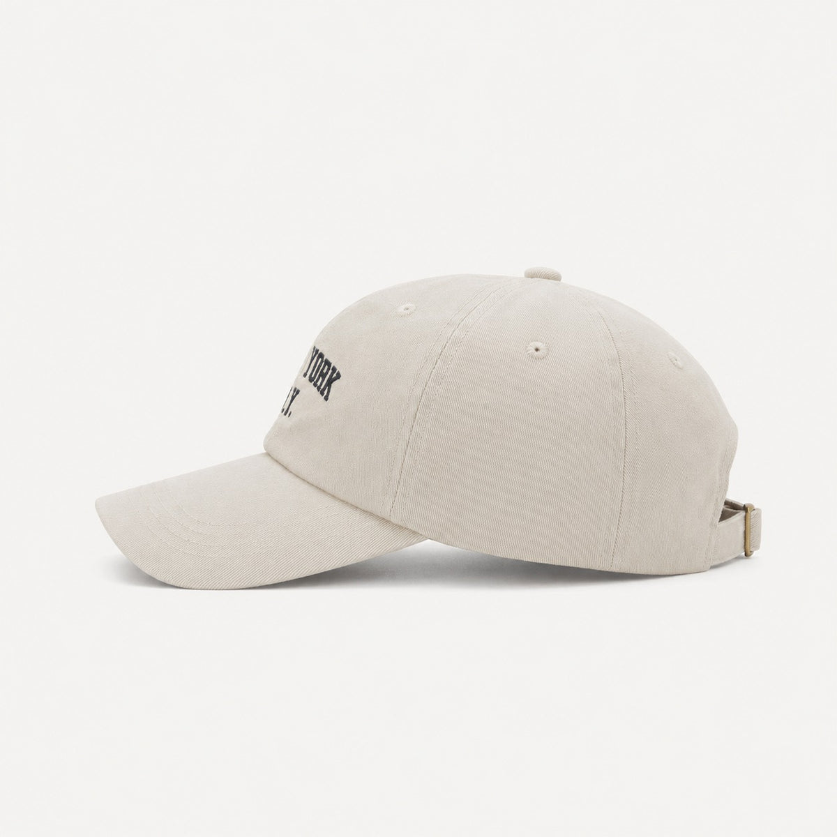 The Rue New York Cap in Bone, alternate view.